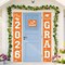 Graduation Party Decoration – Orange Class of 2026 3-Piece Porch Banner Set with Backdrop & Hanging Signs for Door, Wall & Outdoor Graduation Decor